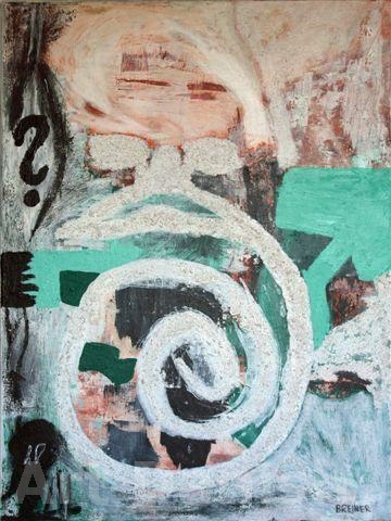 Oval Shaped Eyes, painting by Artist Vita Brejner, for sale in Gallery Art Danish